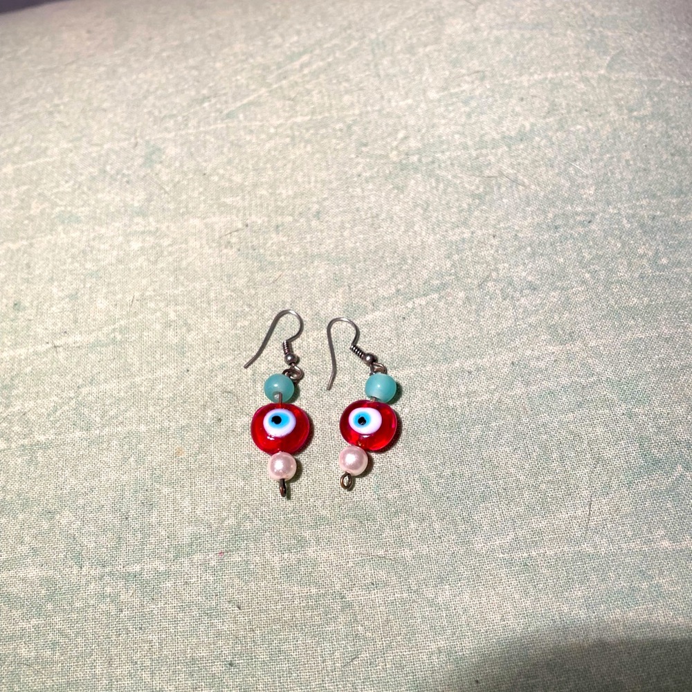 These earrings are buckeyes. Valentine’s Day is coming.